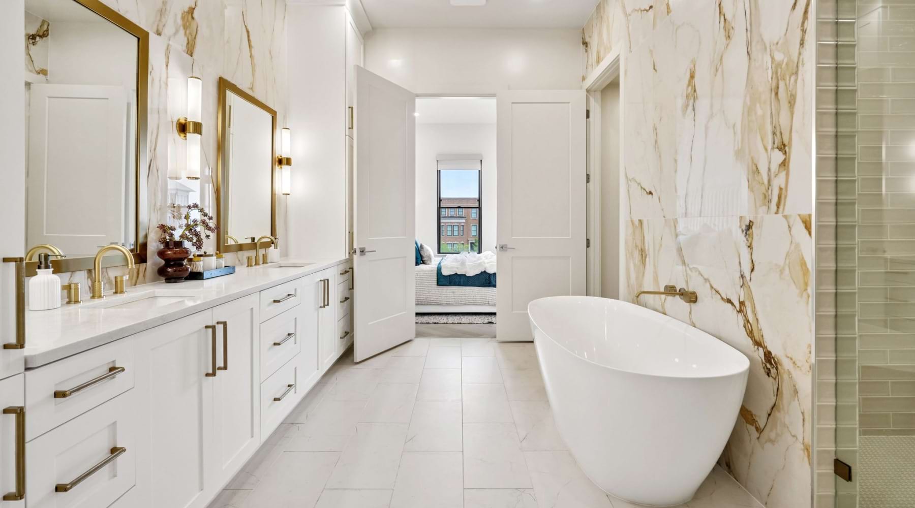 walk in shower and tub